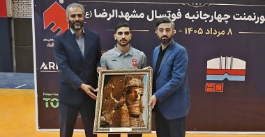 مسعود یوسف بازیکن برتر تورنمنت مشهد 1405
